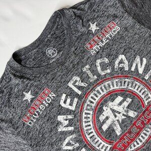 American Fighter Ohio Shirt Men's Large Black Gray Red Graphic Print MMA